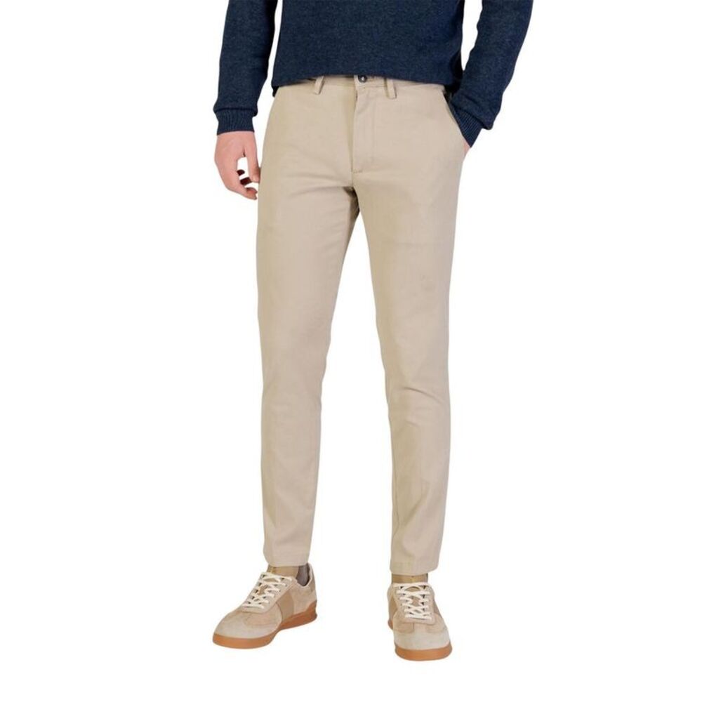 Borghese Beige Cotton Skinny Men's Pants